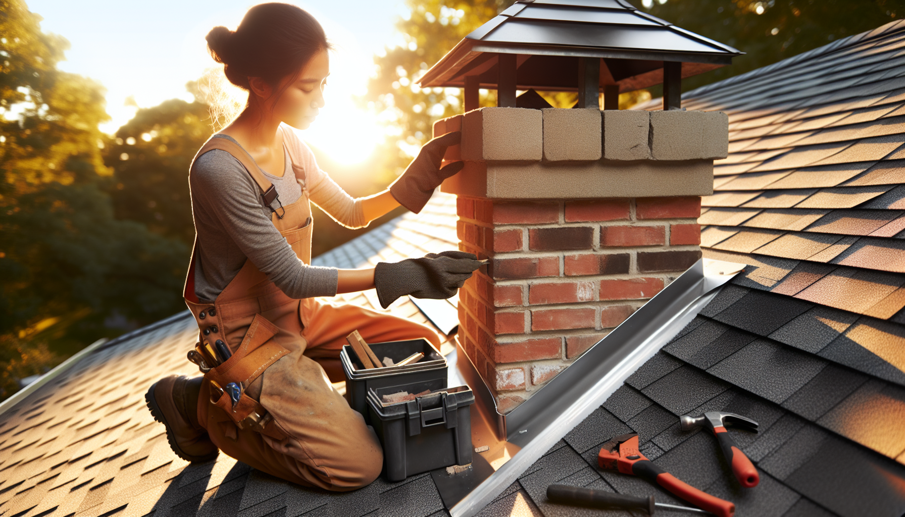 Chimney Flashing Repair for Greenacres Roofs